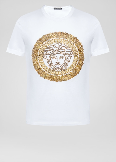 Tricouri Versace Embroidered Medusa Barbati | VLQGCIS-39